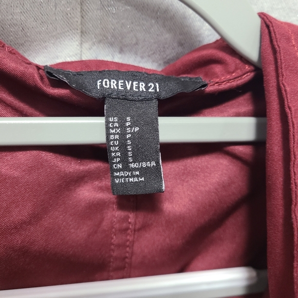 Forever‎ 21 Maroon Jacket Size Small - Picture 6 of 10